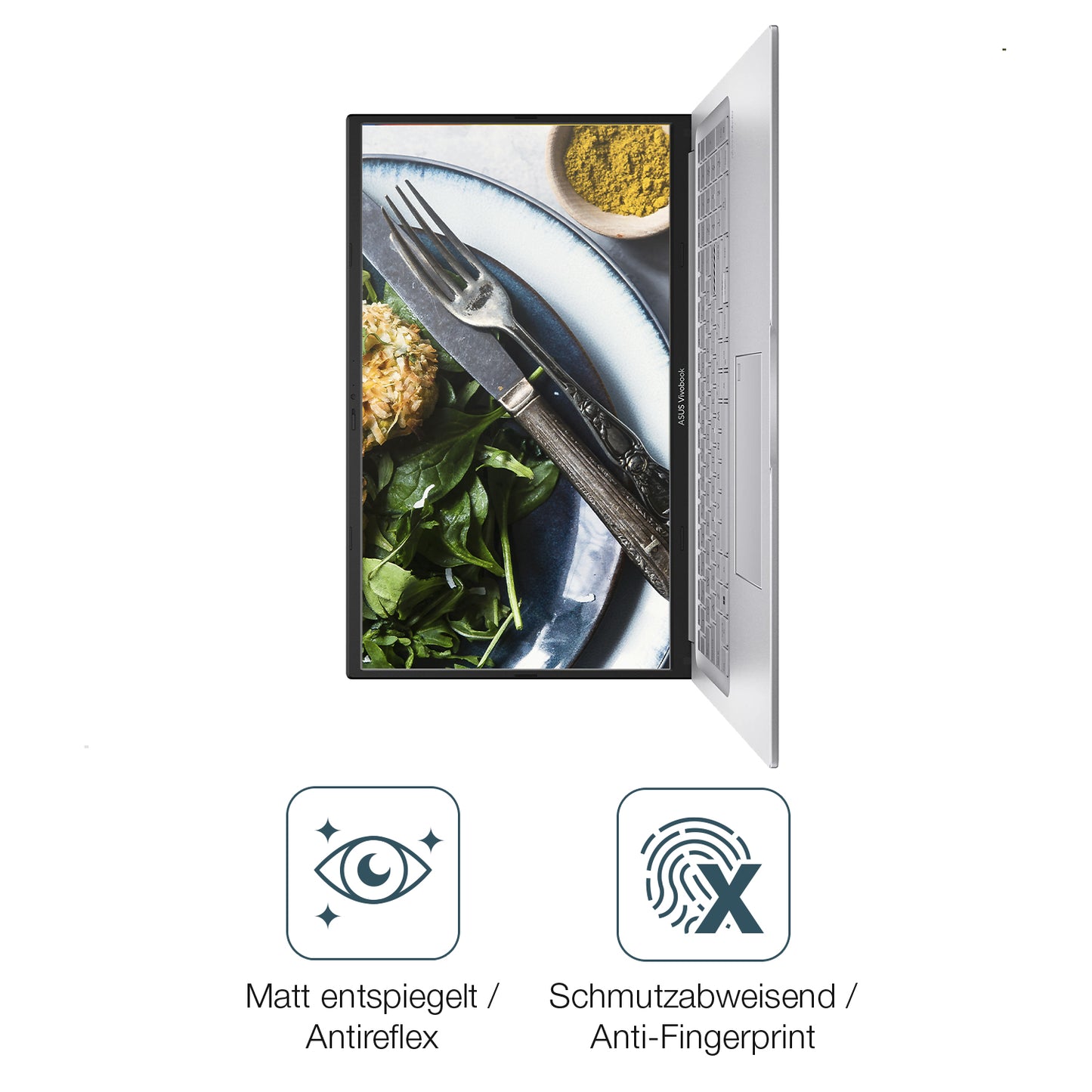 9H Hartbeschichtete, flexible Folie passend zugeschnitten für ASUS 17.3 Zoll i1355U