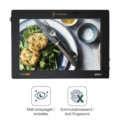 9H Hartbeschichtete, flexible Folie passend zugeschnitten für Blackmagic Video Assist 12G HDR