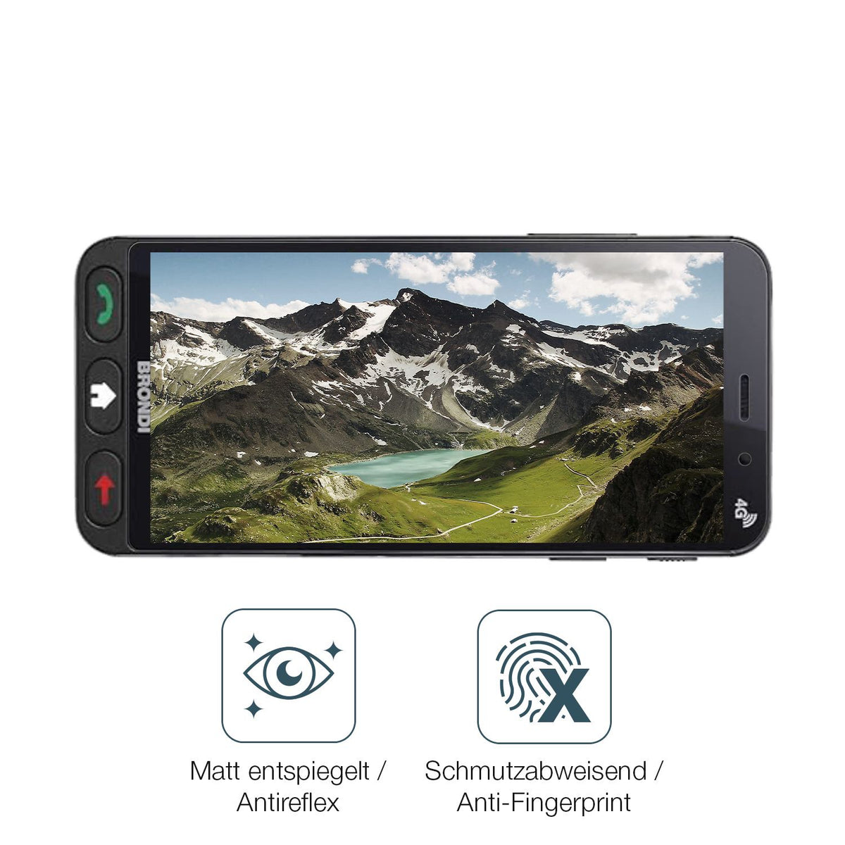 Schutz gegen Kratzer auf dem Brondi Amico S Nero Glas durch Schlüssel oder Ähnliches