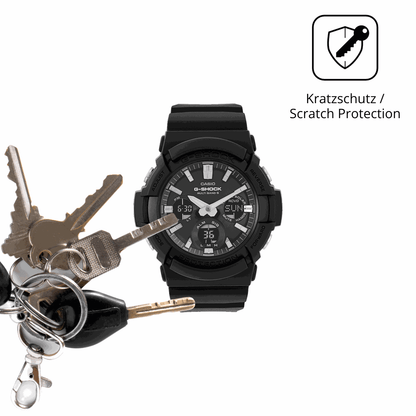 Schutz gegen Kratzer auf dem Casio G-Shock GAW-100 Glas durch Schl�ssel oder �hnliches