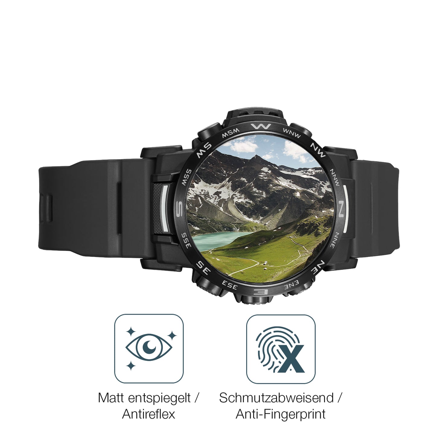9H Hartbeschichtete, flexible Folie passend zugeschnitten für Casio PRW-35Y-1B