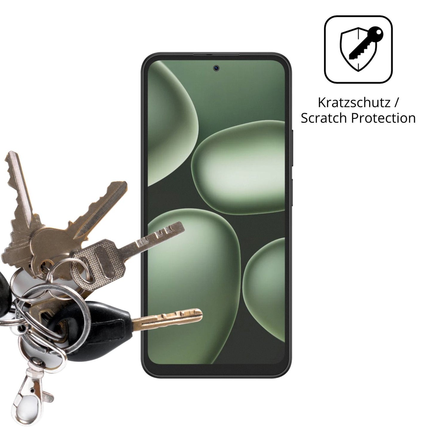 Schutz gegen Kratzer auf dem Doogee B10 Glas durch Schlüssel oder Ähnliches