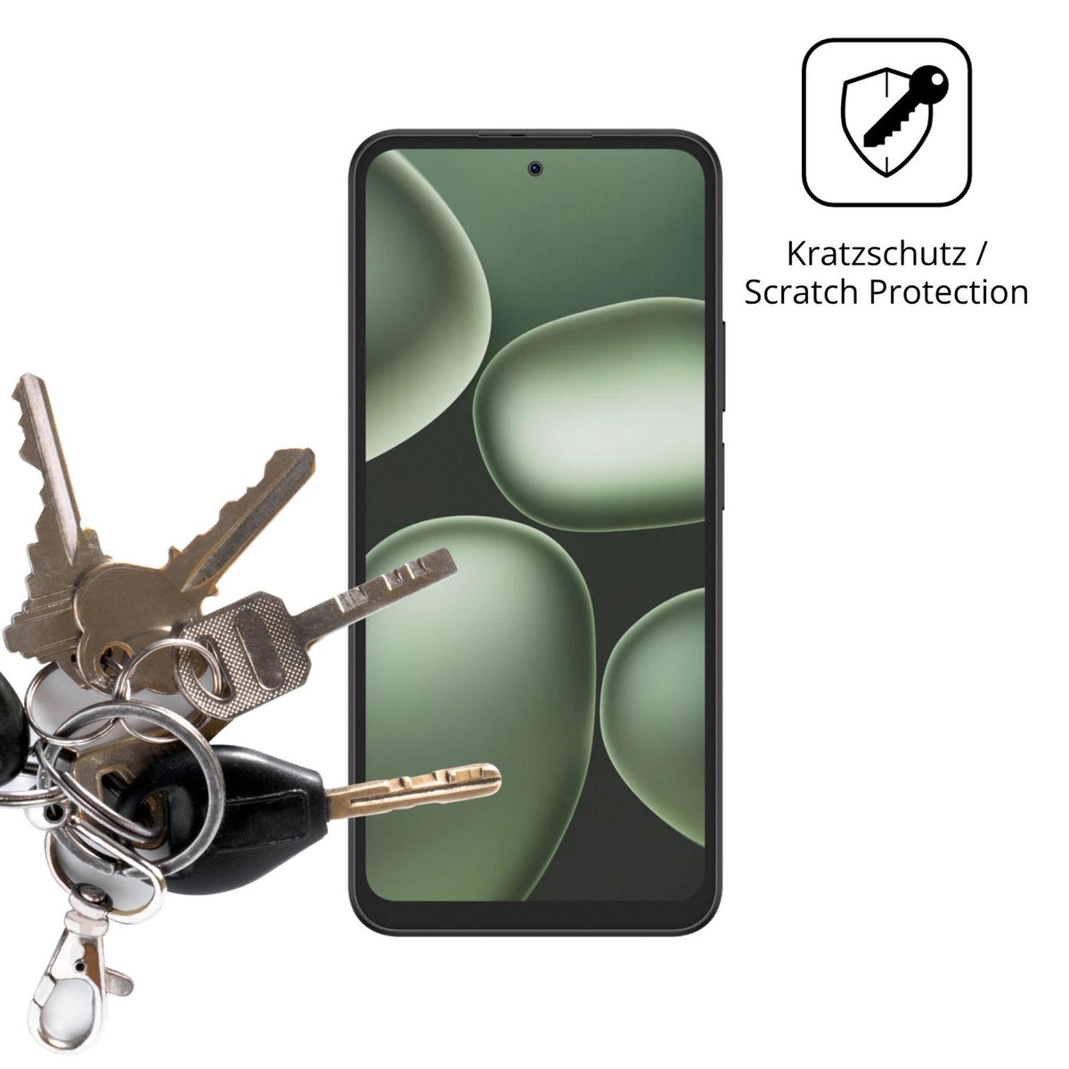 Schutz gegen Kratzer auf dem Doogee B10 Glas durch Schlüssel oder Ähnliches