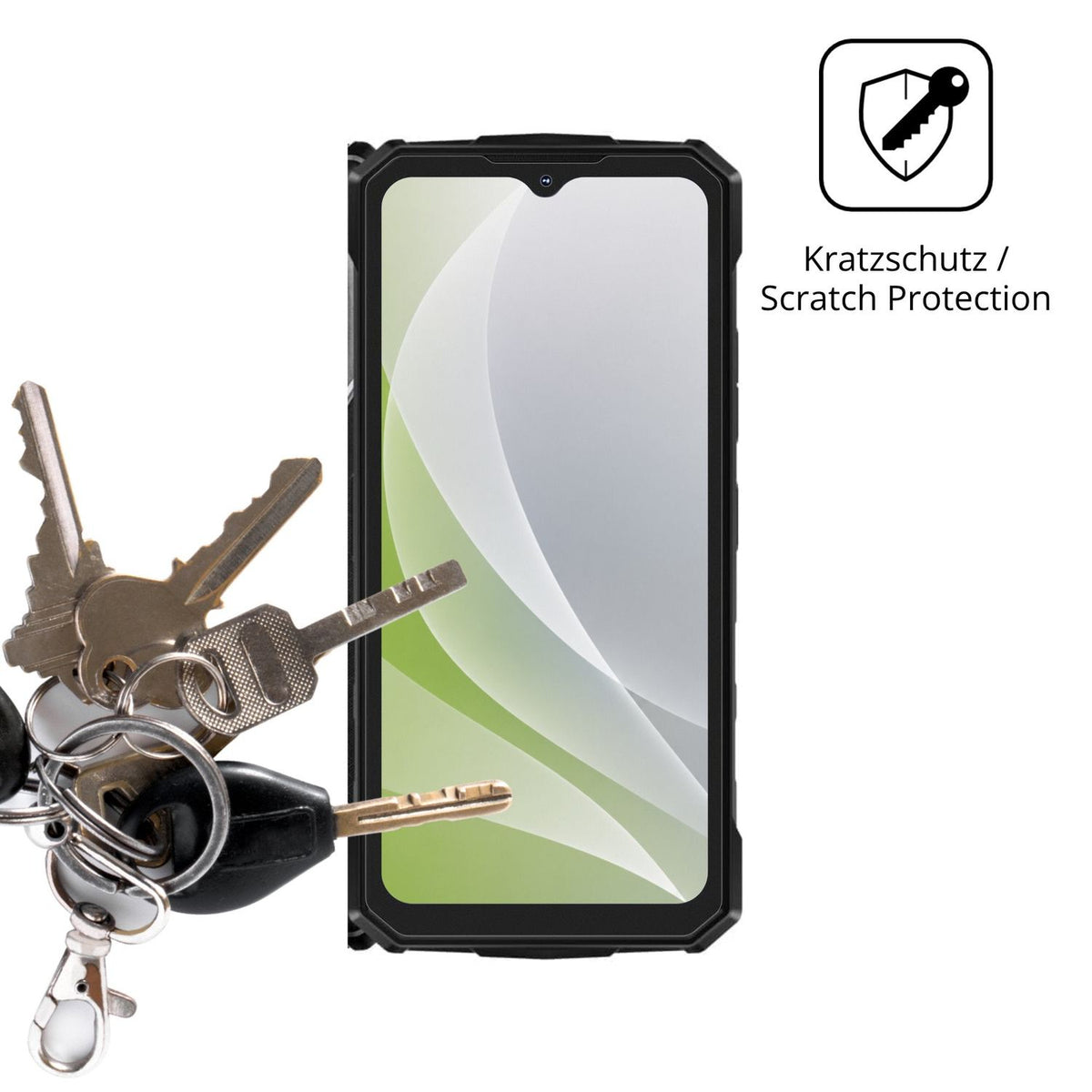 Schutz gegen Kratzer auf dem DOOGEE Fire 5 Glas durch Schlüssel oder Ähnliches