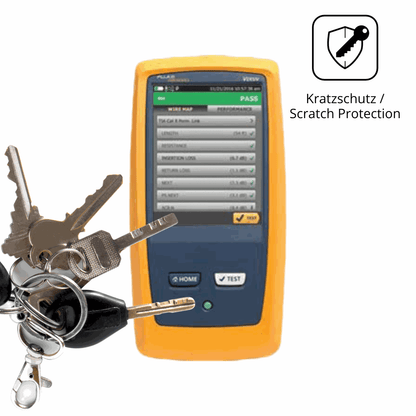 Schutz gegen Kratzer auf dem Fluke DSX8000 Glas durch Schlüssel oder Ähnliches