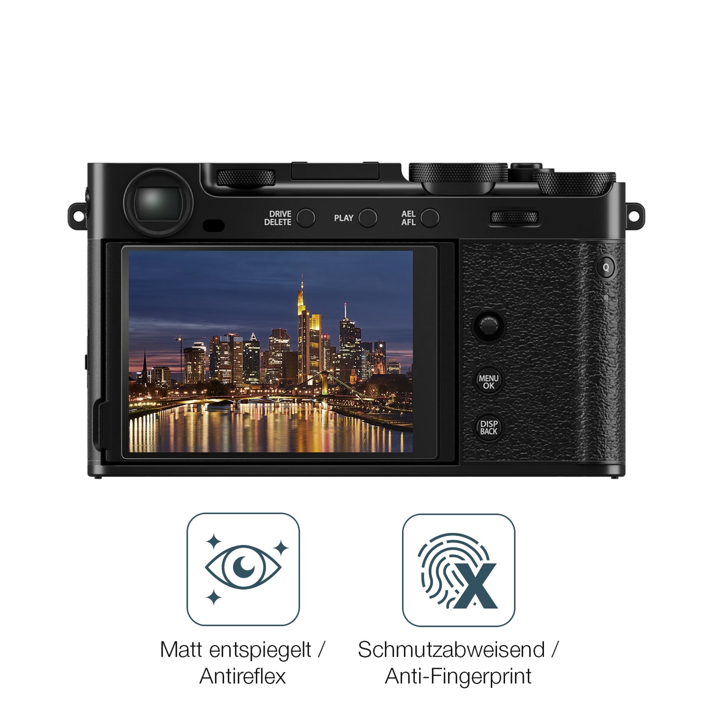9H Hartbeschichtete, flexible Folie passend zugeschnitten für Fujifilm X-E5