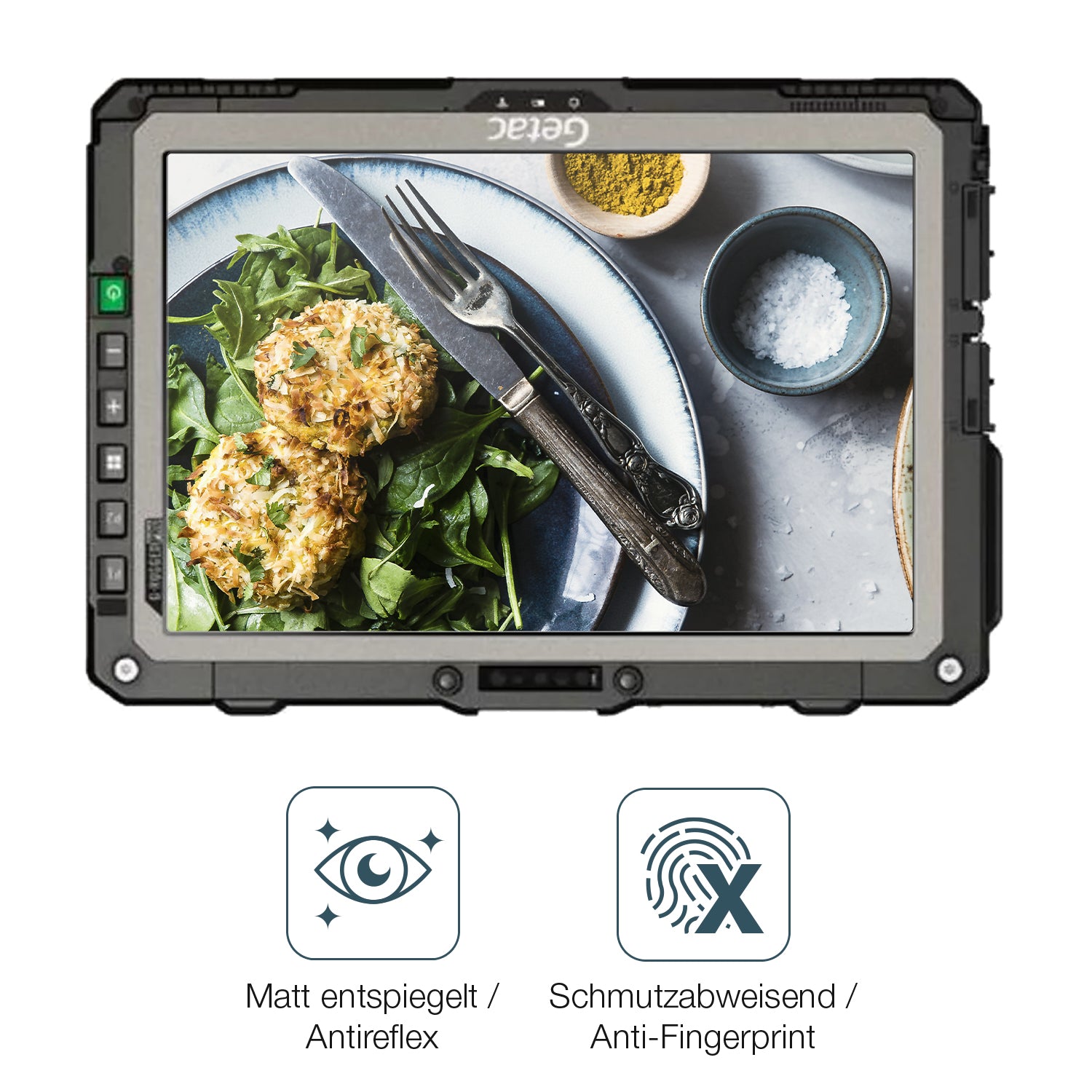 9H Hartbeschichtete, flexible Folie passend zugeschnitten für Getac UX10 G3