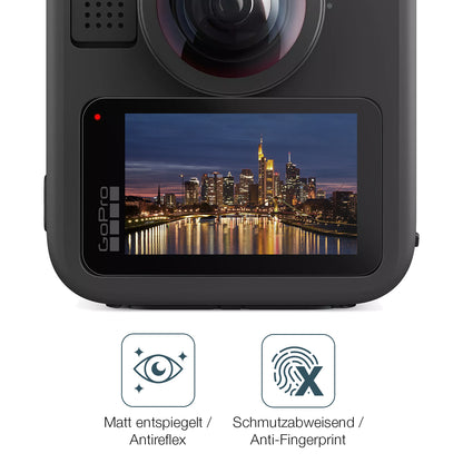 9H Hartbeschichtete, flexible Folie passend zugeschnitten für GoPro Max 2