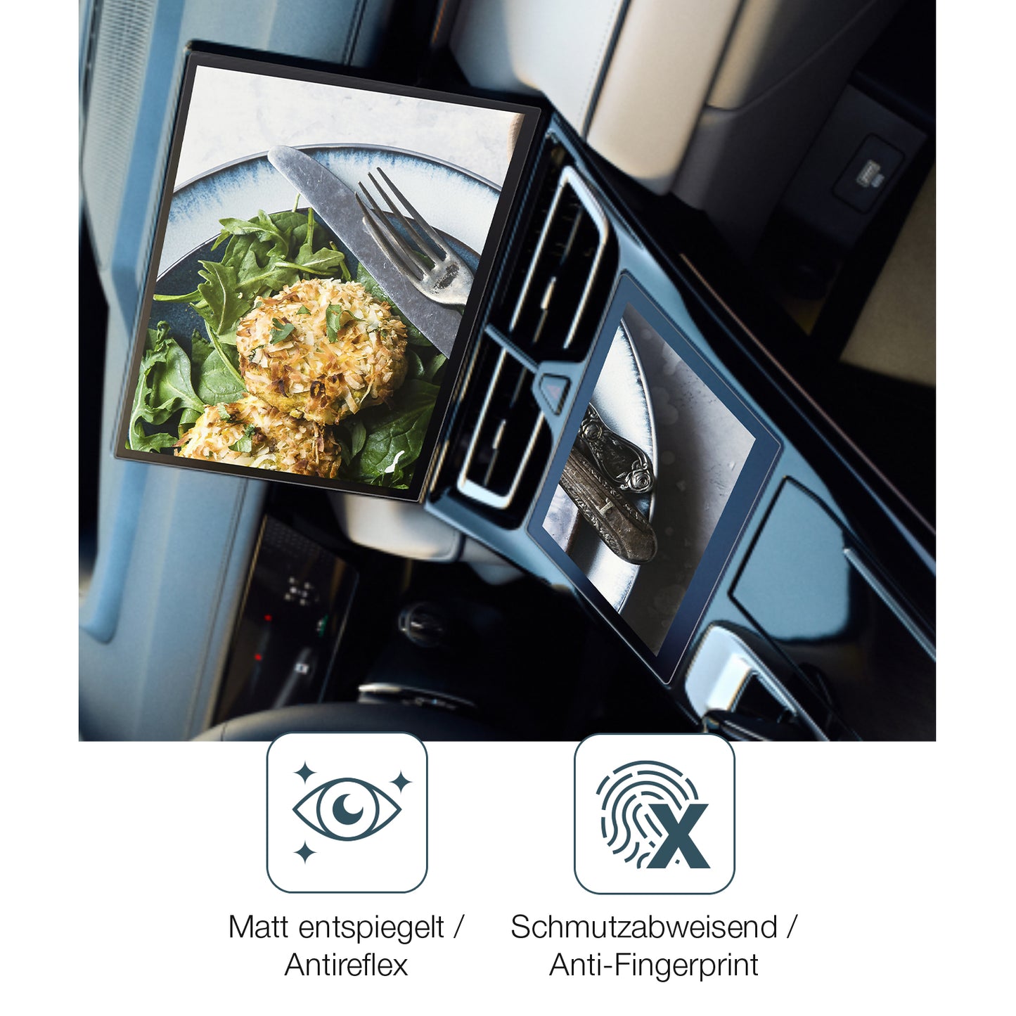 9H Hartbeschichtete, flexible Folie passend zugeschnitten für GWM Wey 05 Dual Touchscreen