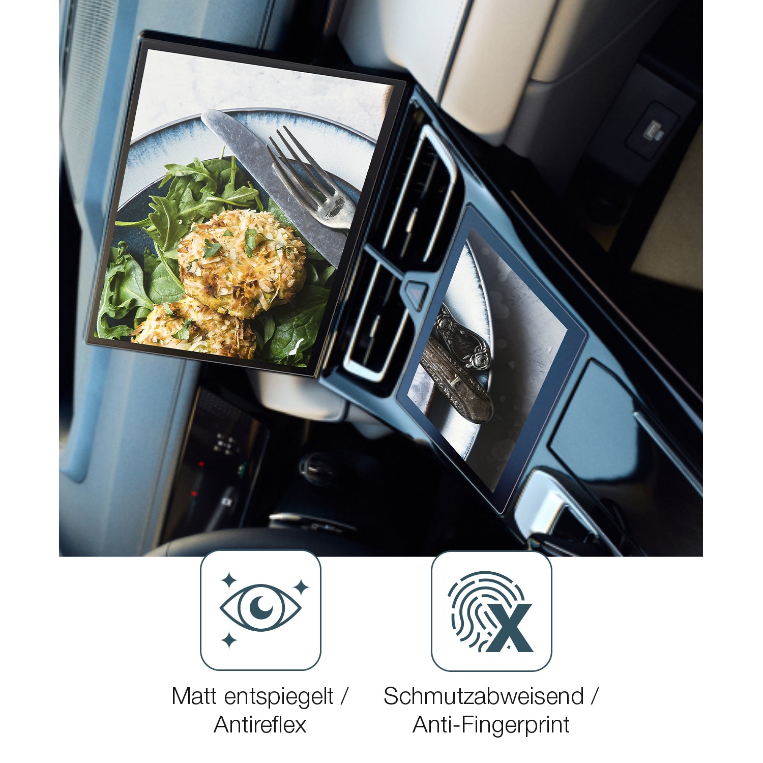9H Hartbeschichtete, flexible Folie passend zugeschnitten für GWM Wey 05 Dual Touchscreen