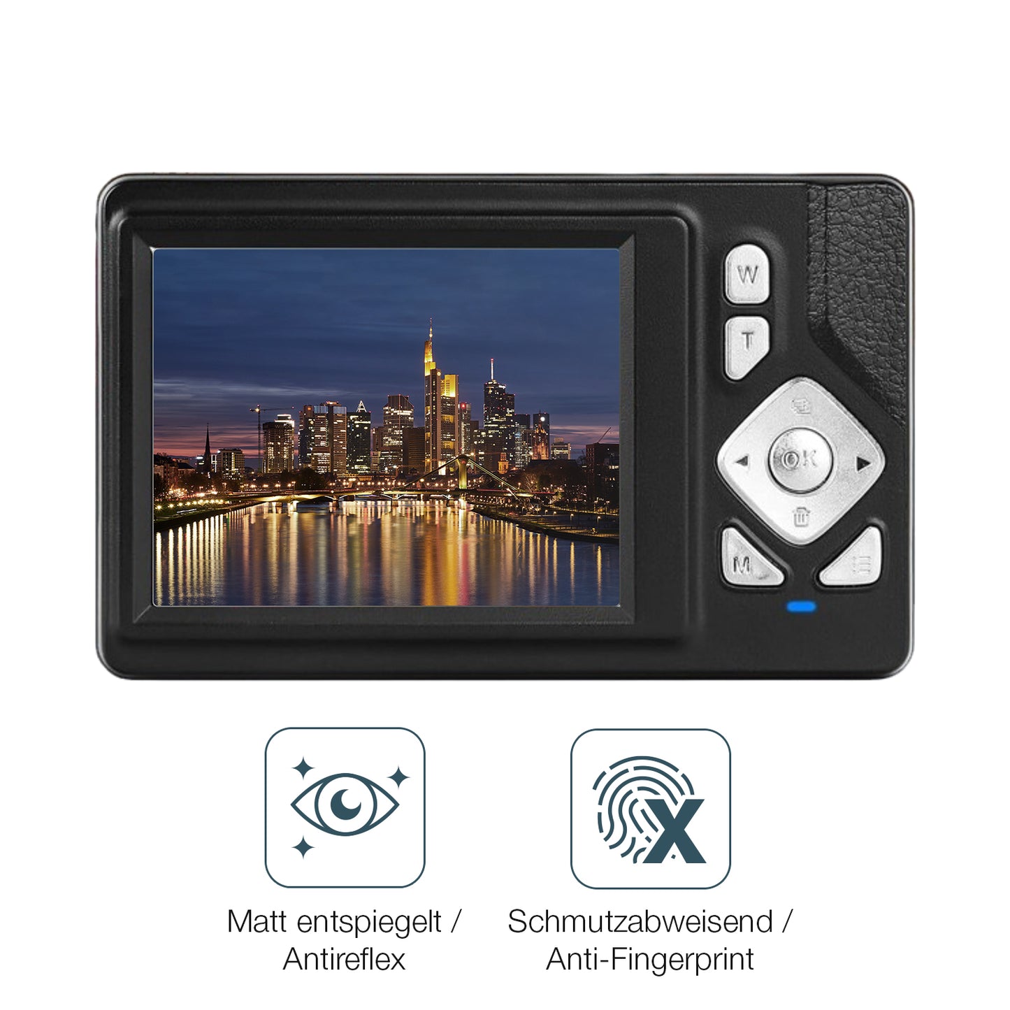 9H Hartbeschichtete, flexible Folie passend zugeschnitten für HERBYD CD-W8 Digitalkamera