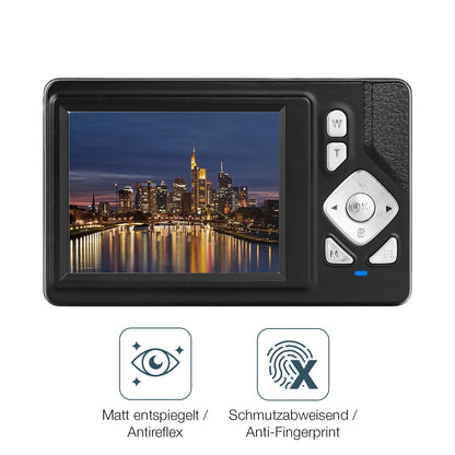 9H Hartbeschichtete, flexible Folie passend zugeschnitten für HERBYD CD-W8 Digitalkamera