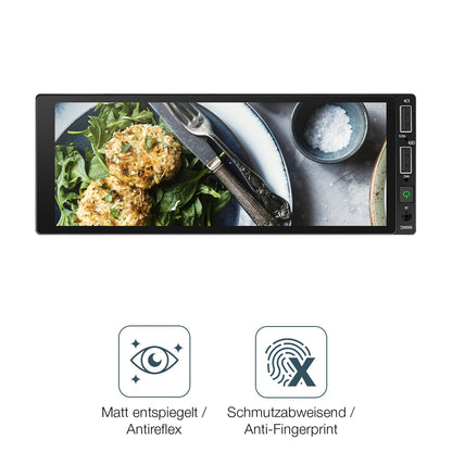 9H Hartbeschichtete, flexible Folie passend zugeschnitten für Hikity Carplay 6.86 Zoll
