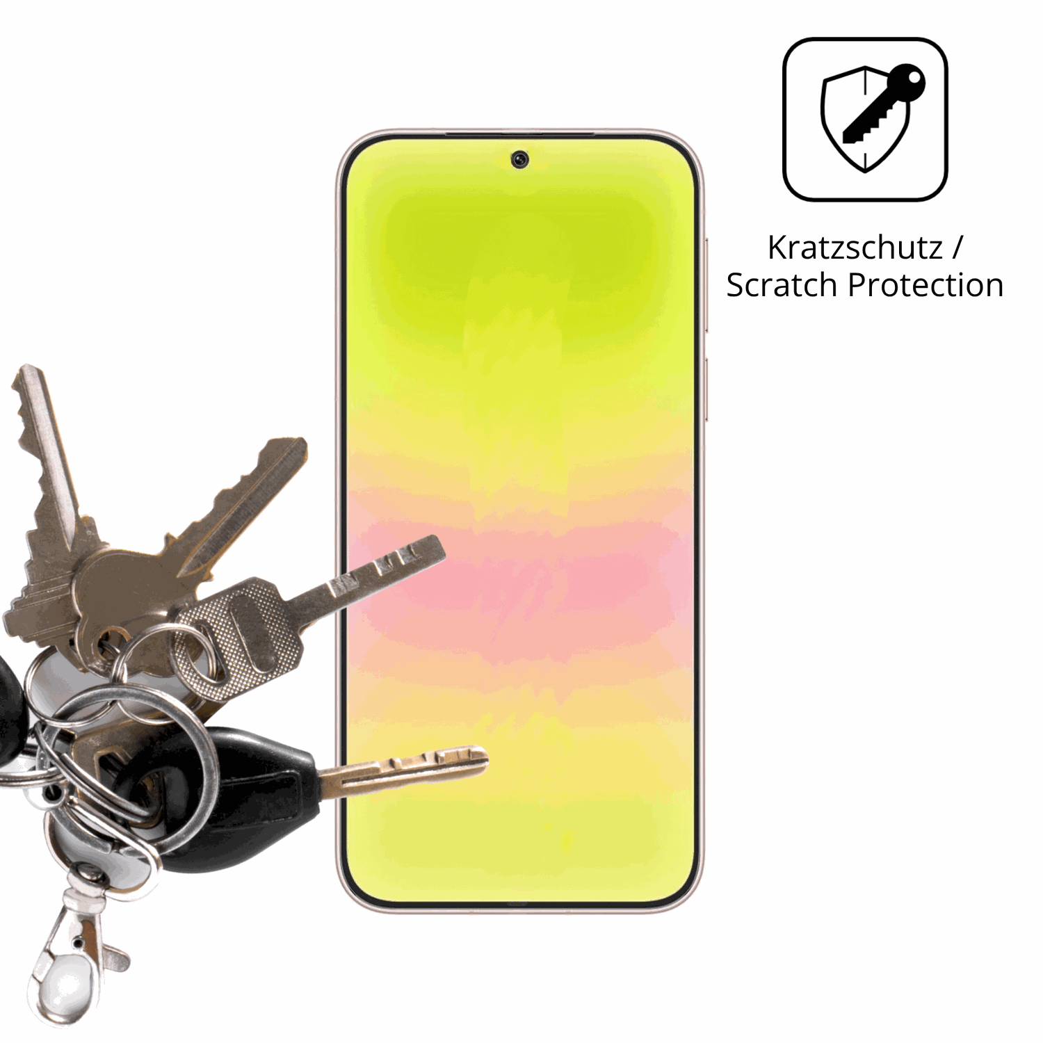 Schutz gegen Kratzer auf dem Huawei Pura 90 Pro Glas durch Schlüssel oder Ähnliches