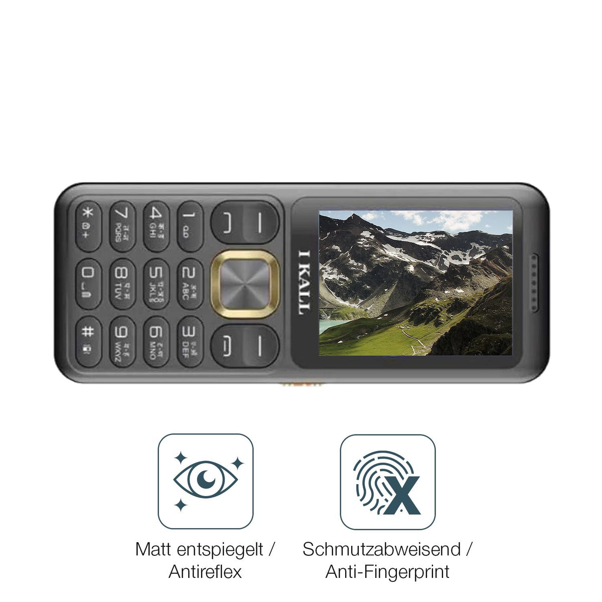 Schutz gegen Kratzer auf dem I Kall I5 Glas durch Schlüssel oder Ähnliches