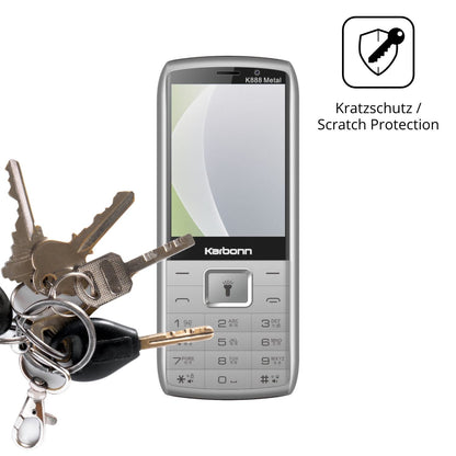 Schutz gegen Kratzer auf dem Karbonn K888 Metal Glas durch Schlüssel oder Ähnliches
