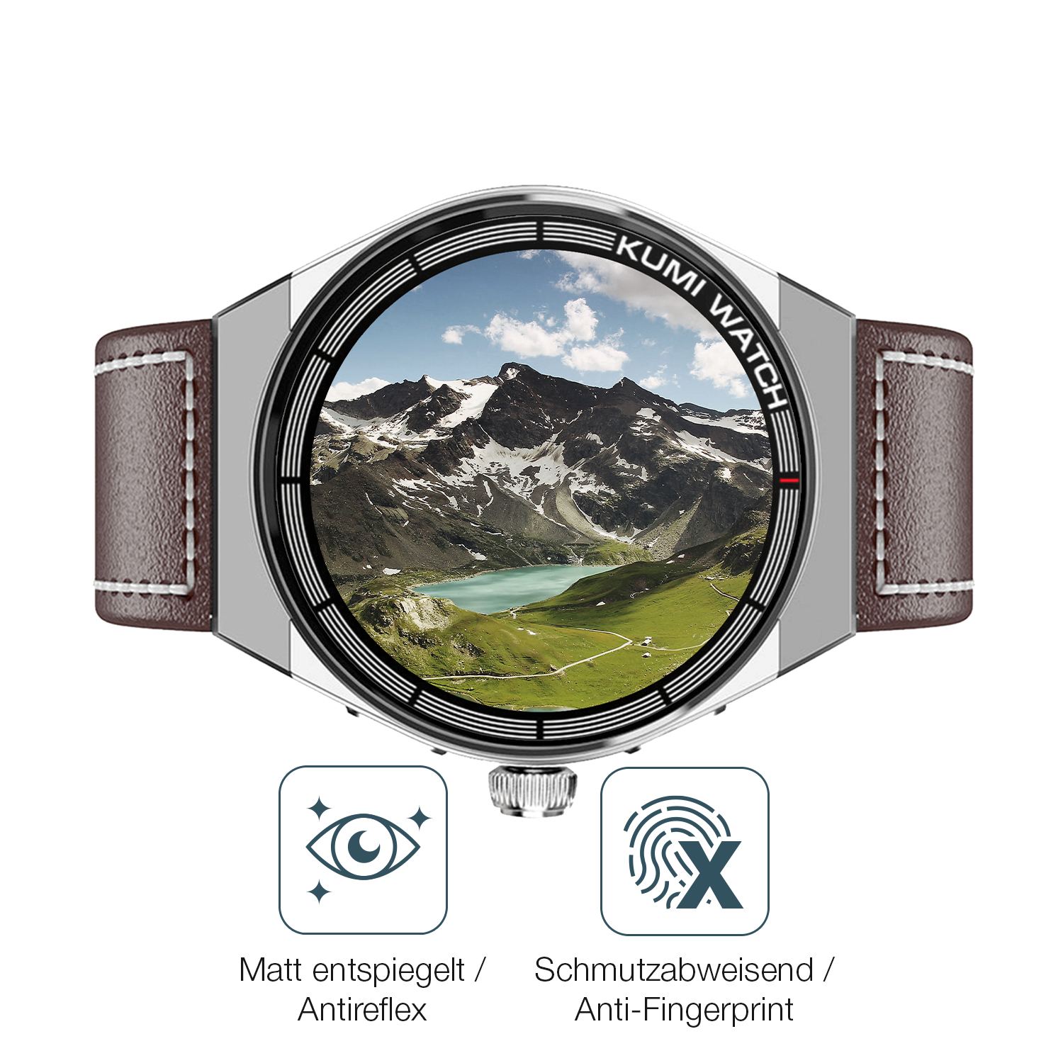 9H Hartbeschichtete, flexible Folie passend zugeschnitten für Kumi GT5 Max