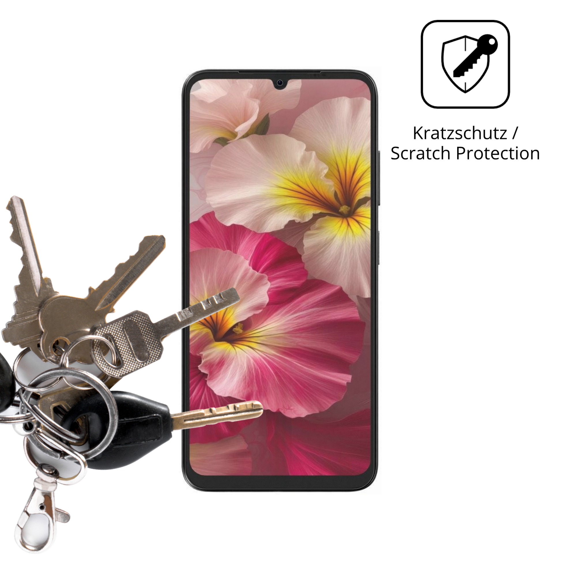 Schutz gegen Kratzer auf dem Lava Bold N2 Lite Glas durch Schlüssel oder Ähnliches