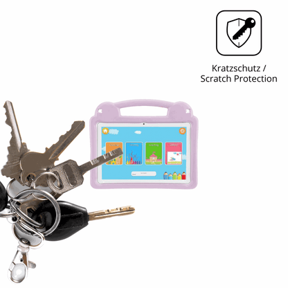 Schutz gegen Kratzer auf dem LETGOSPT Kids Tablet 10.1 Glas durch Schlüssel oder Ähnliches
