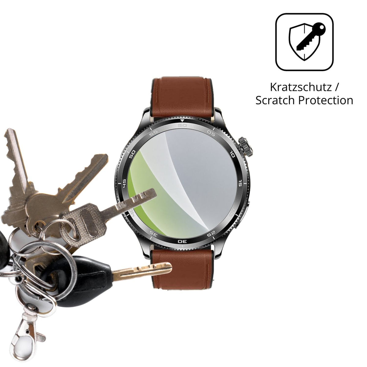 Schutz gegen Kratzer auf dem Lgnitek T5 Glas durch Schlüssel oder Ähnliches