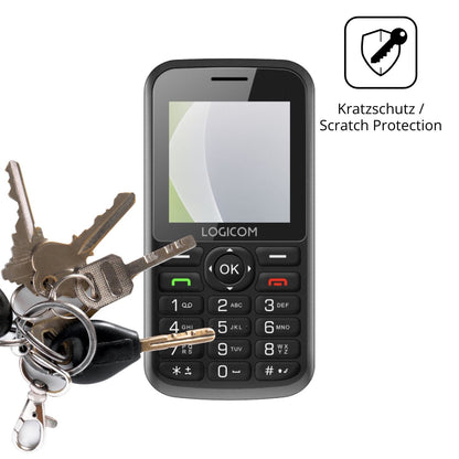Schutz gegen Kratzer auf dem Logicom Posh S85 Glas durch Schlüssel oder Ähnliches
