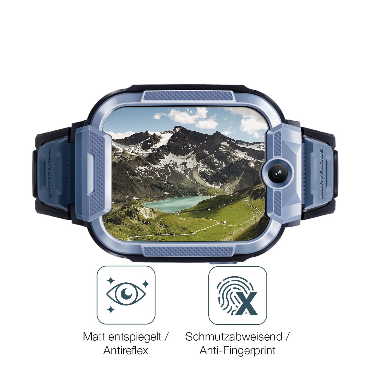 9H Hartbeschichtete, flexible Folie passend zugeschnitten für Mibro Z5 1.69 Zoll
