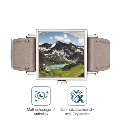 9H Hartbeschichtete, flexible Folie passend zugeschnitten für NOMOS Glashütte Tetra 27