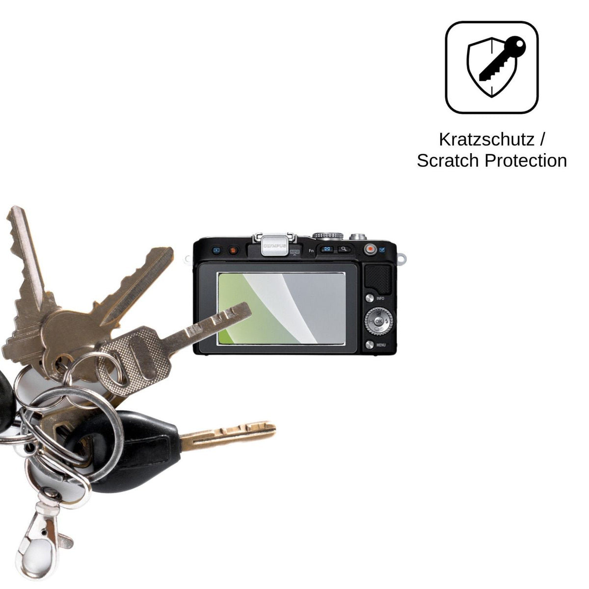 4x Screen Protector for Olympus Pen E-PL3 Protection Anti Glare dipos