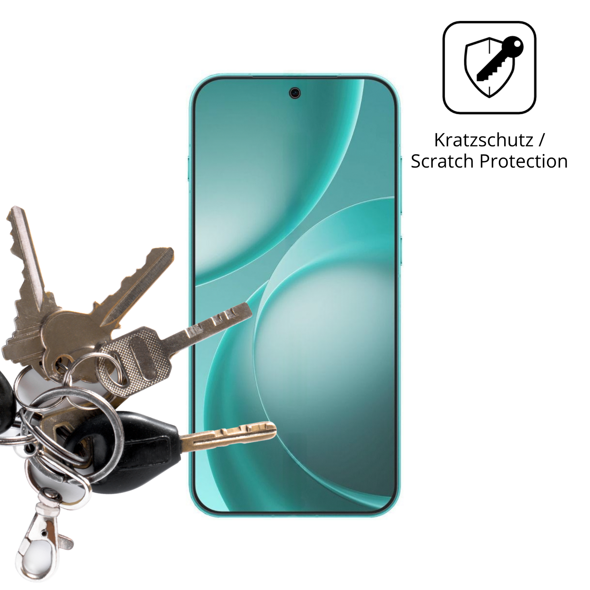 Schutz gegen Kratzer auf dem Oppo Find X9s Pro Glas durch Schlüssel oder Ähnliches