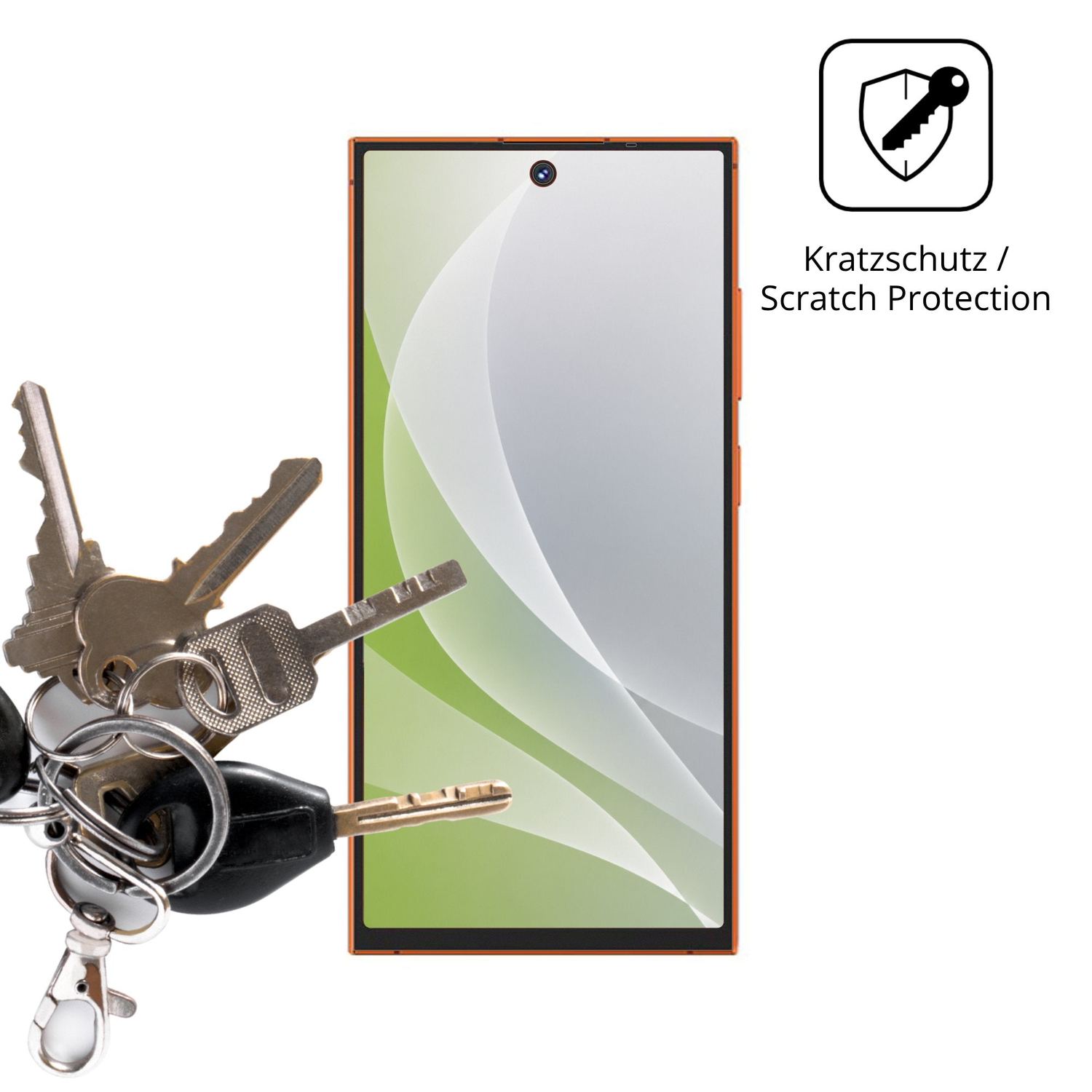 Schutz gegen Kratzer auf dem Oukitel C67 Glas durch Schlüssel oder Ähnliches