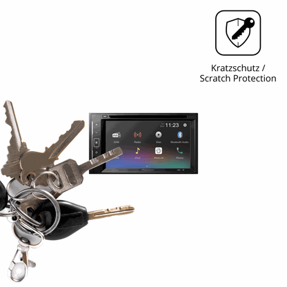 Schutz gegen Kratzer auf dem Pioneer DMH-A240DAB Glas durch Schlüssel oder Ähnliches