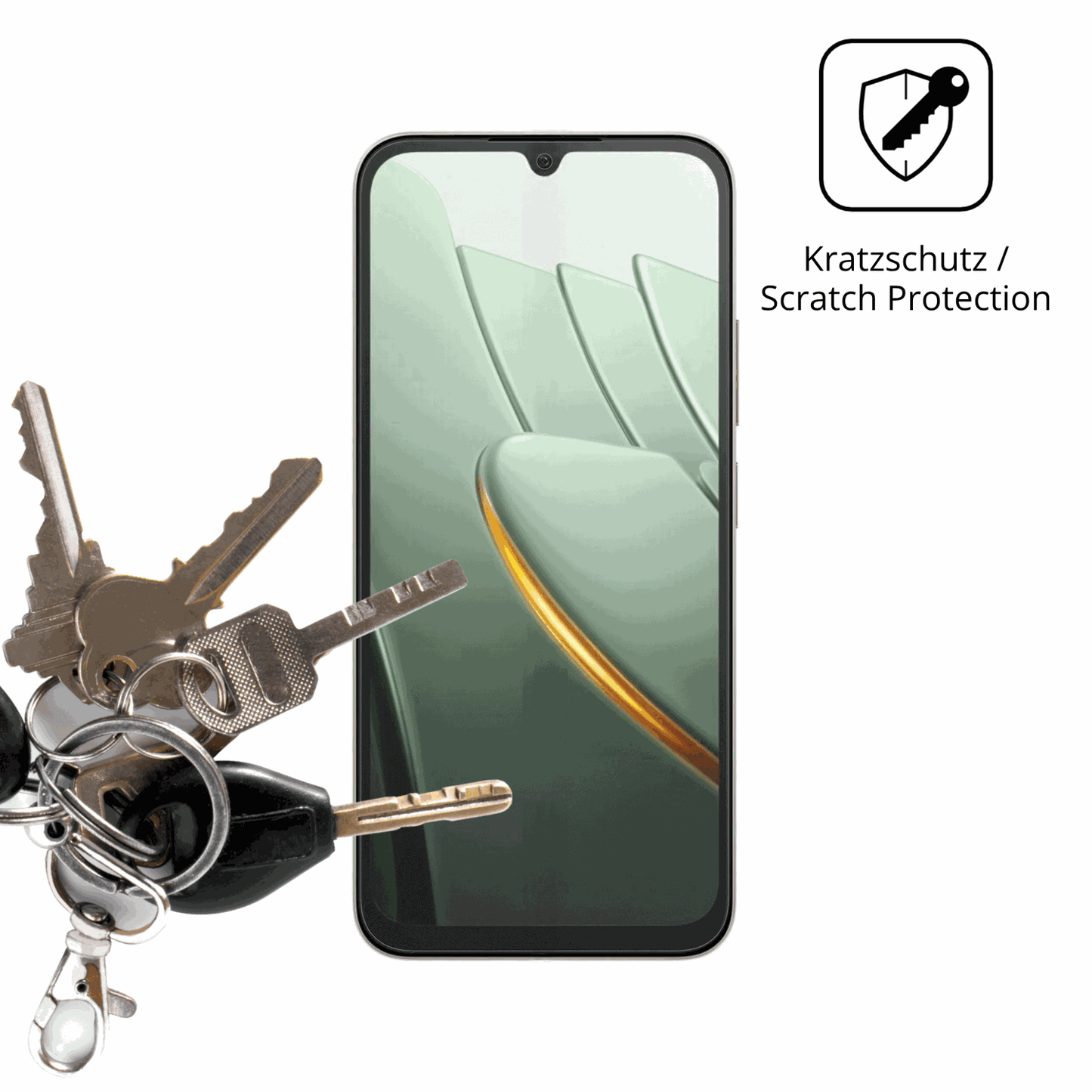 Schutz gegen Kratzer auf dem POCO C81 Pro Glas durch Schlüssel oder Ähnliches