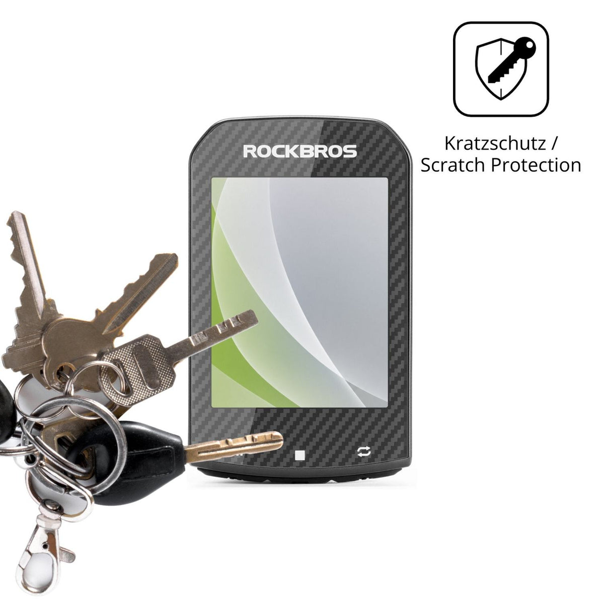 Schutz gegen Kratzer auf dem ROCKBROS M1 Pro Glas durch Schlüssel oder Ähnliches