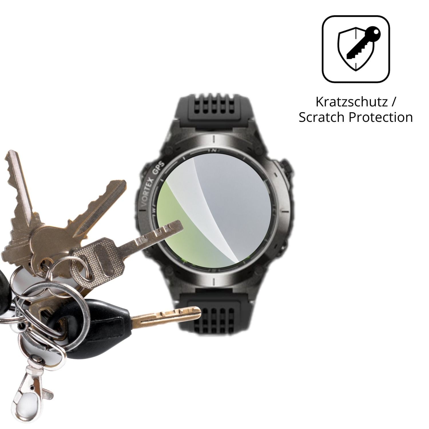 Schutz gegen Kratzer auf dem Siltcon Vortex SI162 Glas durch Schlüssel oder Ähnliches