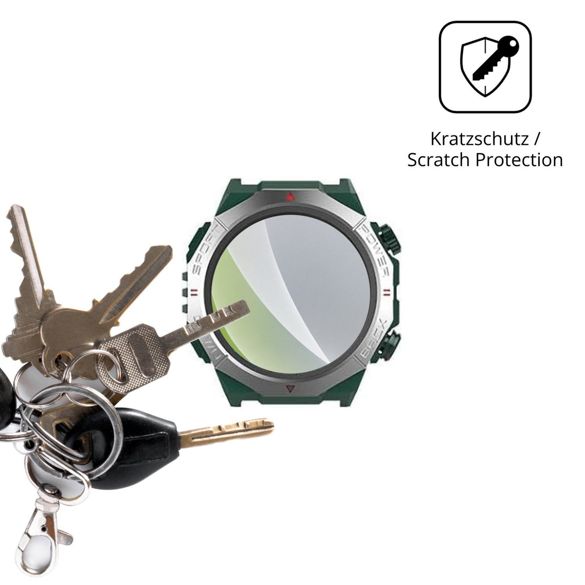 Schutz gegen Kratzer auf dem Soudorv S10 Glas durch Schlüssel oder Ähnliches