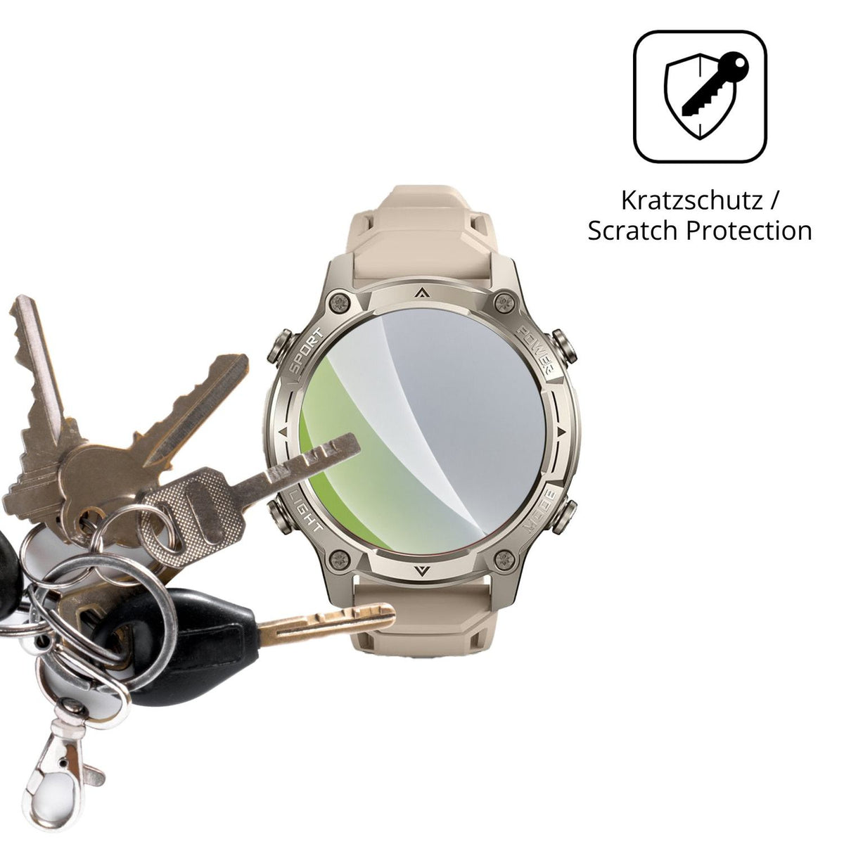 Schutz gegen Kratzer auf dem SOUYIE KW350C Glas durch Schlüssel oder Ähnliches