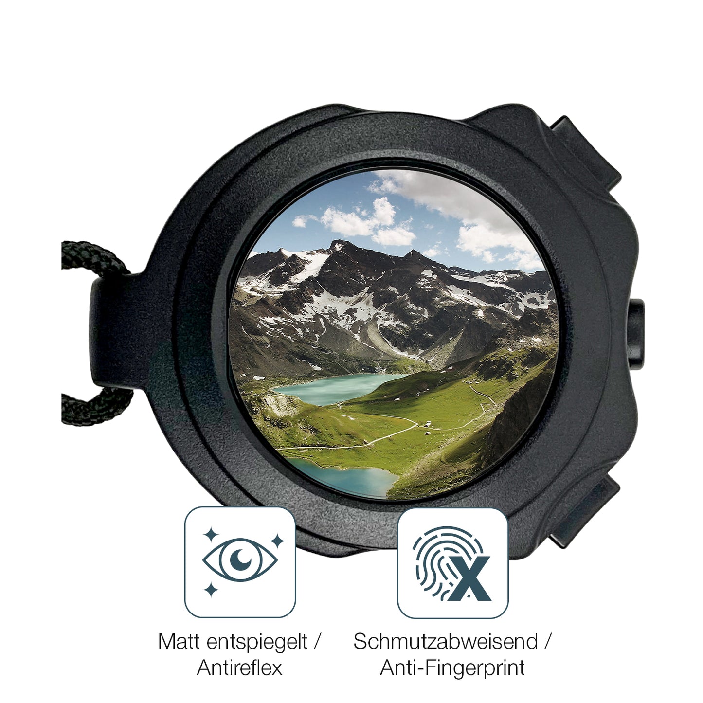 9H Hartbeschichtete, flexible Folie passend zugeschnitten für Stoptec Stoppuhr HC-5