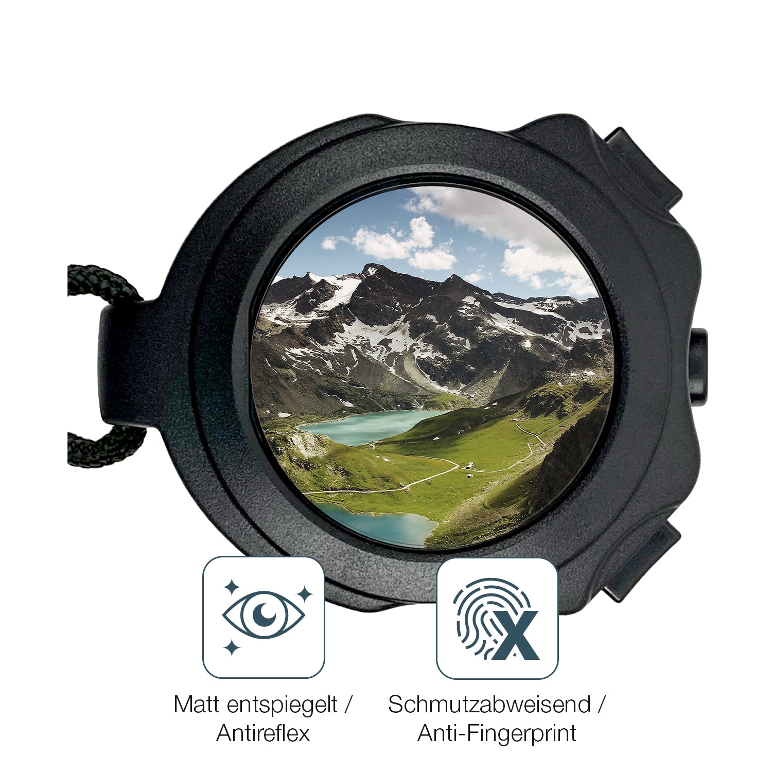 9H Hartbeschichtete, flexible Folie passend zugeschnitten für Stoptec Stoppuhr HC-5