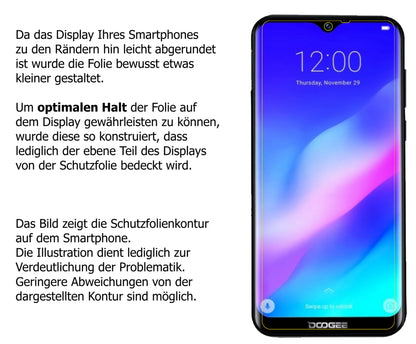 Schutzfolie mit optimaler Passform, zur Verwendung mit Hüllen geeignet