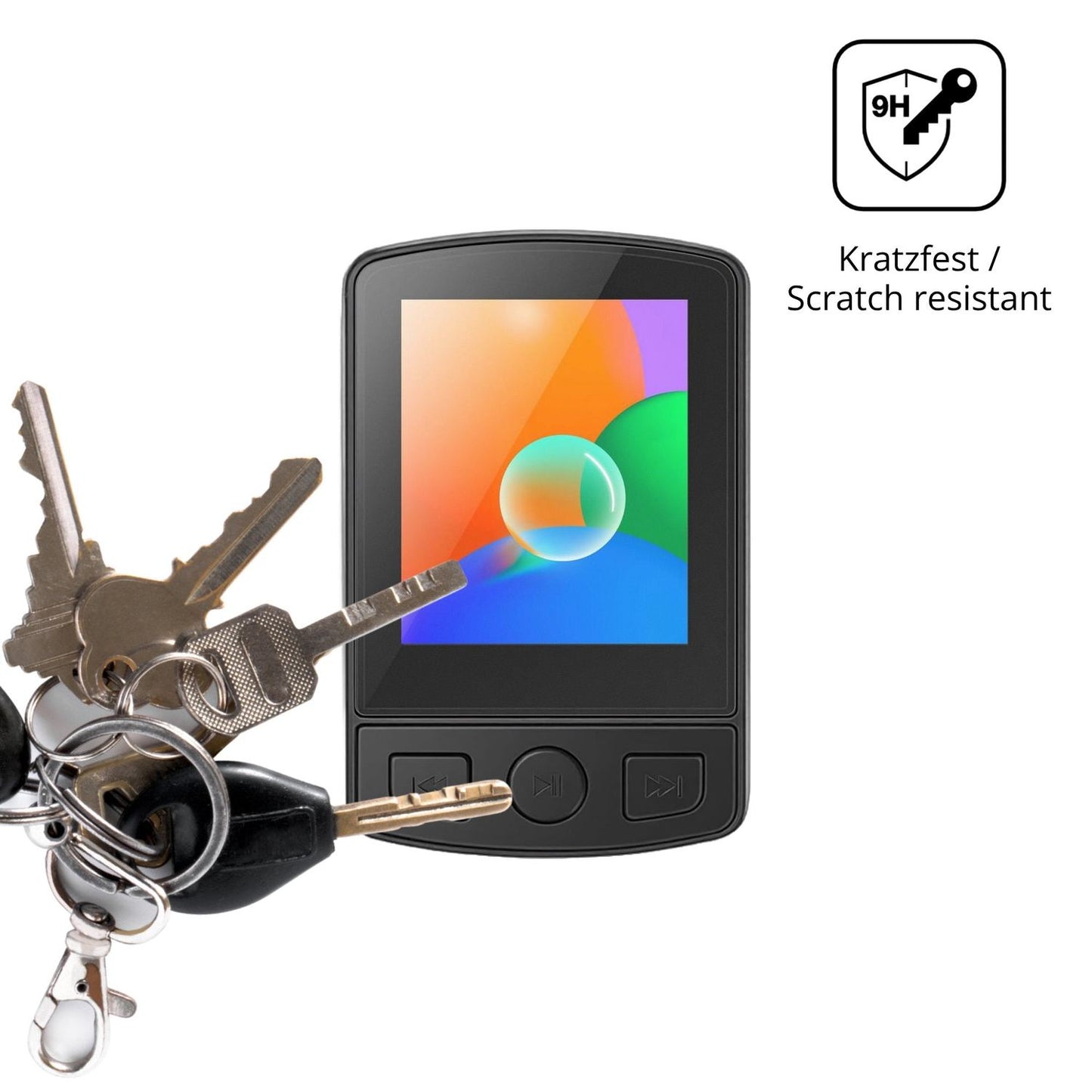 dipos Displayschutz für Aroeally MP3-07, mattierte Oberfläche, robuste Festigkeit und perfekte Passform