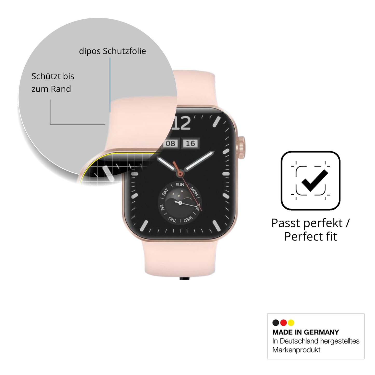 Besonders flexibler Displayschutz mit Anti-Shock-Schicht im Materialmix