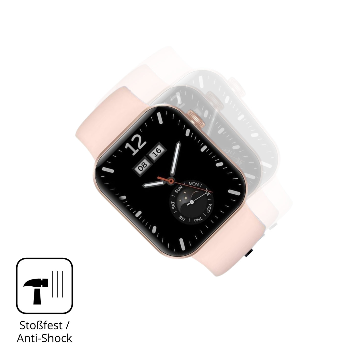 Schutz gegen Kratzer auf dem ASEEYIRJ Smartwatch 1.85 Zoll Glas durch Schlüssel oder Ähnliches