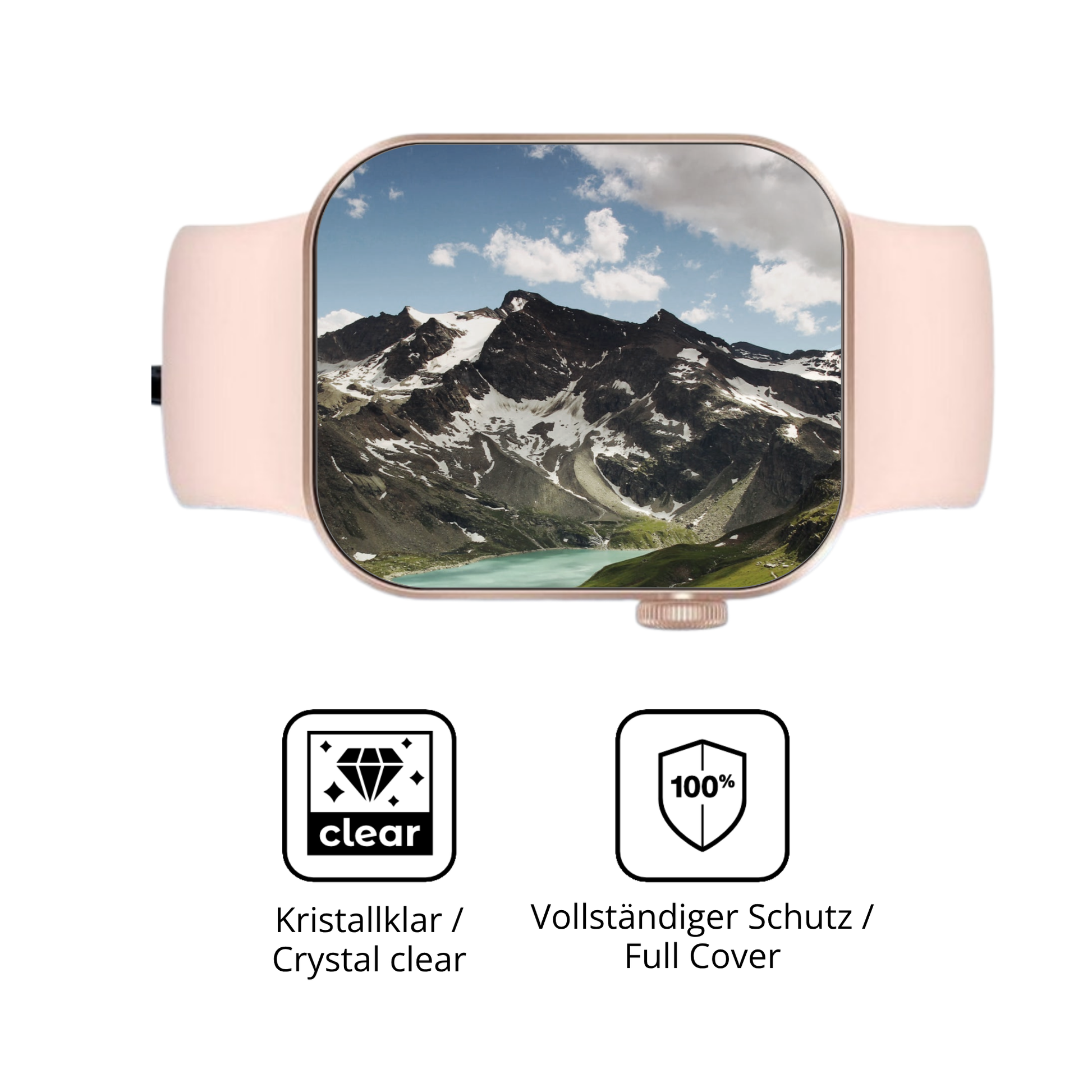 Dünne und klare Folie passend zugeschnitten für ASEEYIRJ Smartwatch 1.85 Zoll