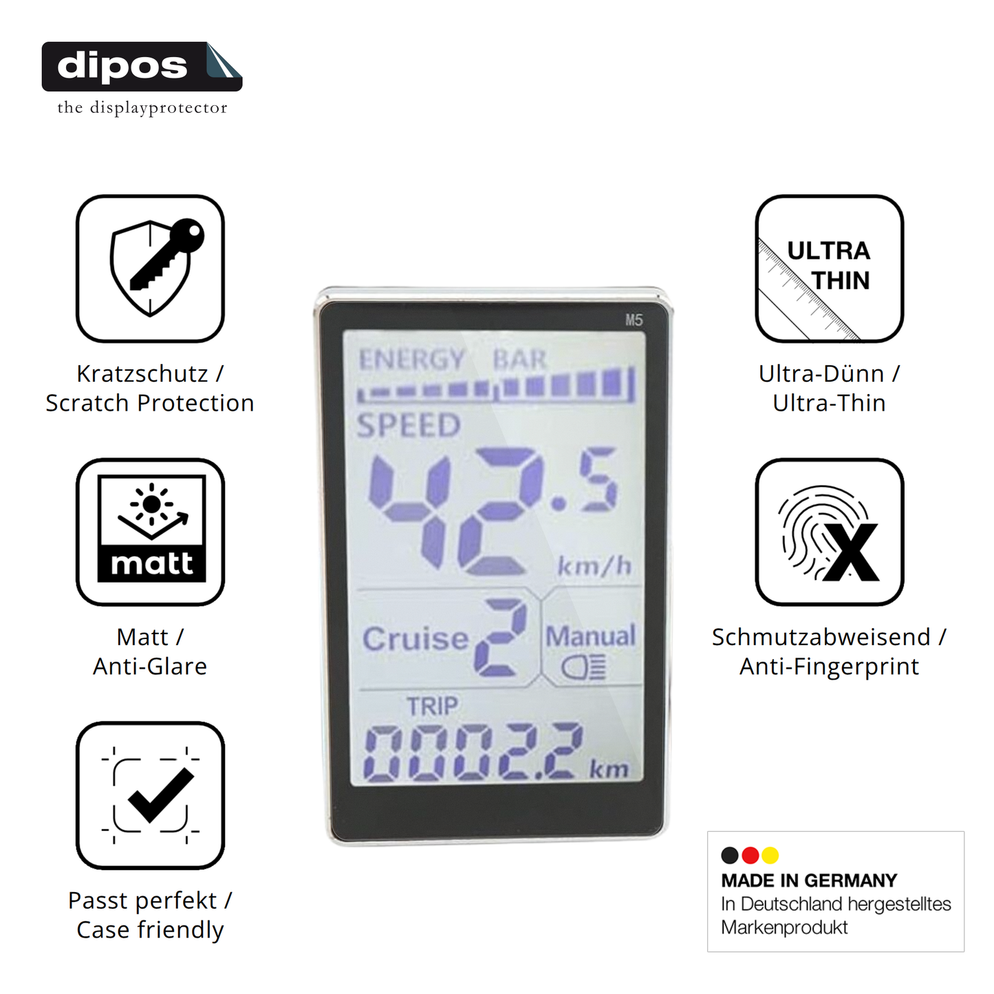 Displayschutz hergestellt in Deutschland, höchste Qualität made in Germany