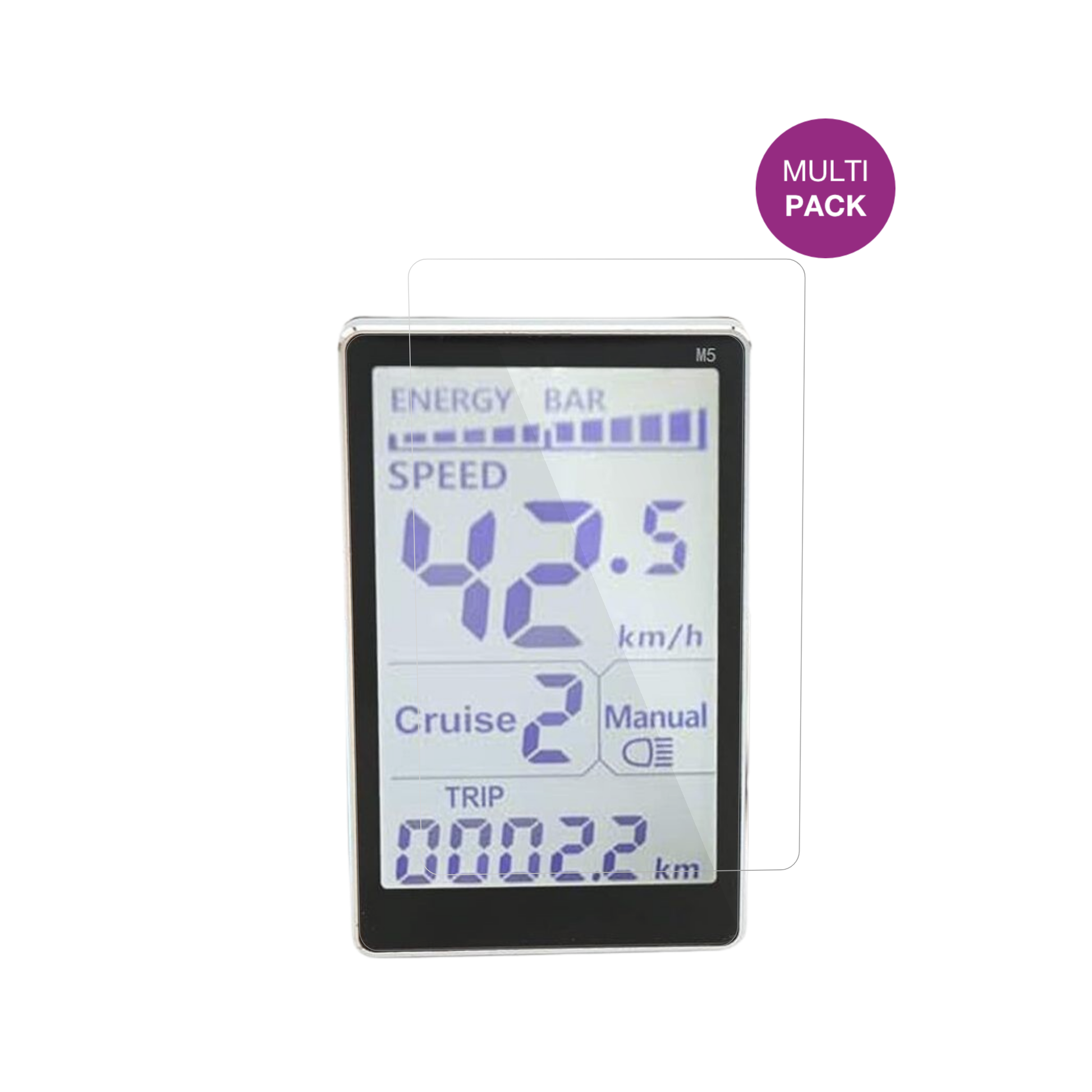 AsixxsixGPS Fahrradcomputer mit aufgebrachter dipos Displayschutzfolie, glasklare Darstellung ohne Einschränkungen