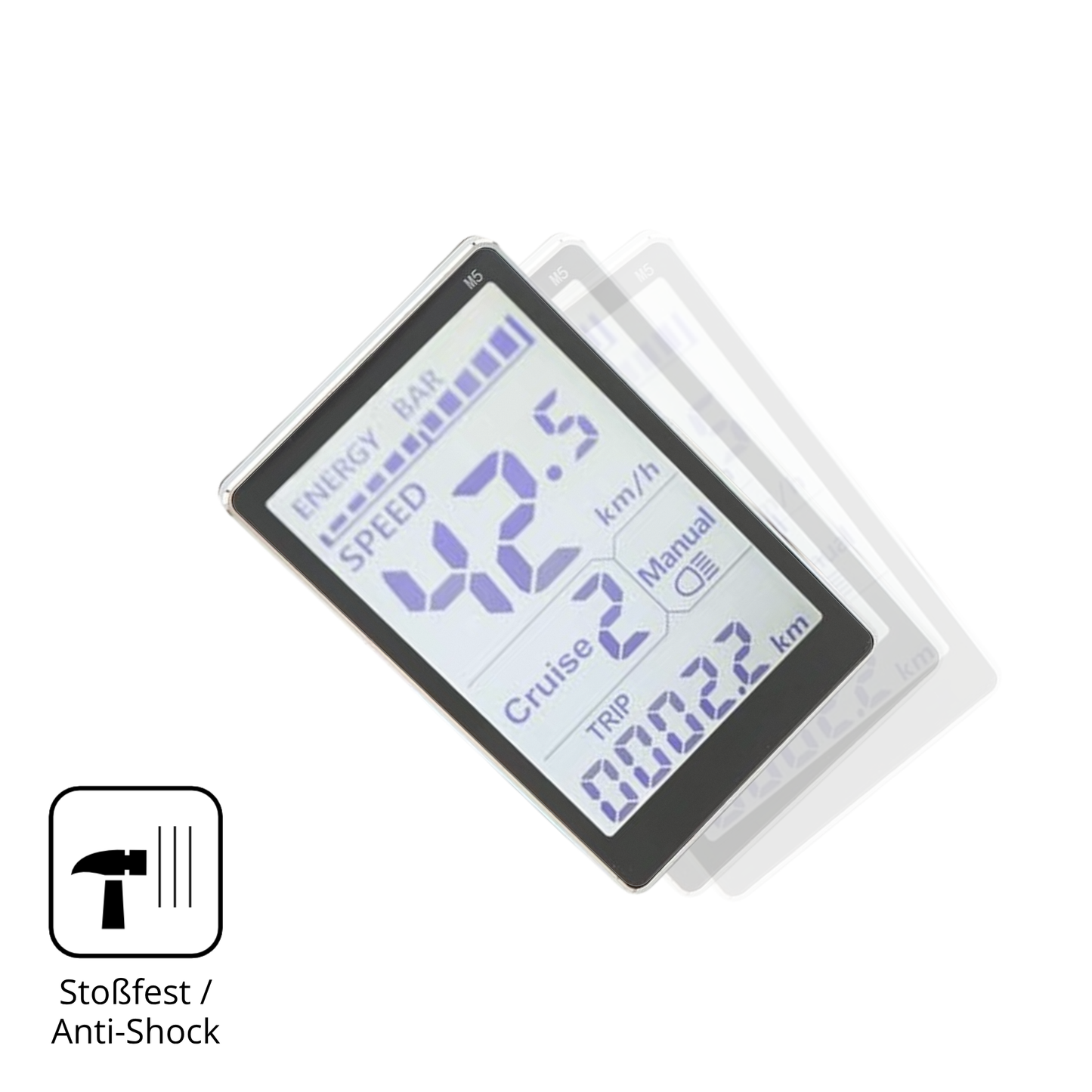 Schutz gegen Kratzer auf dem Asixxsix GPS Fahrradcomputer Glas durch Schlüssel, Stöße gegen die Tischkante oder Stürze