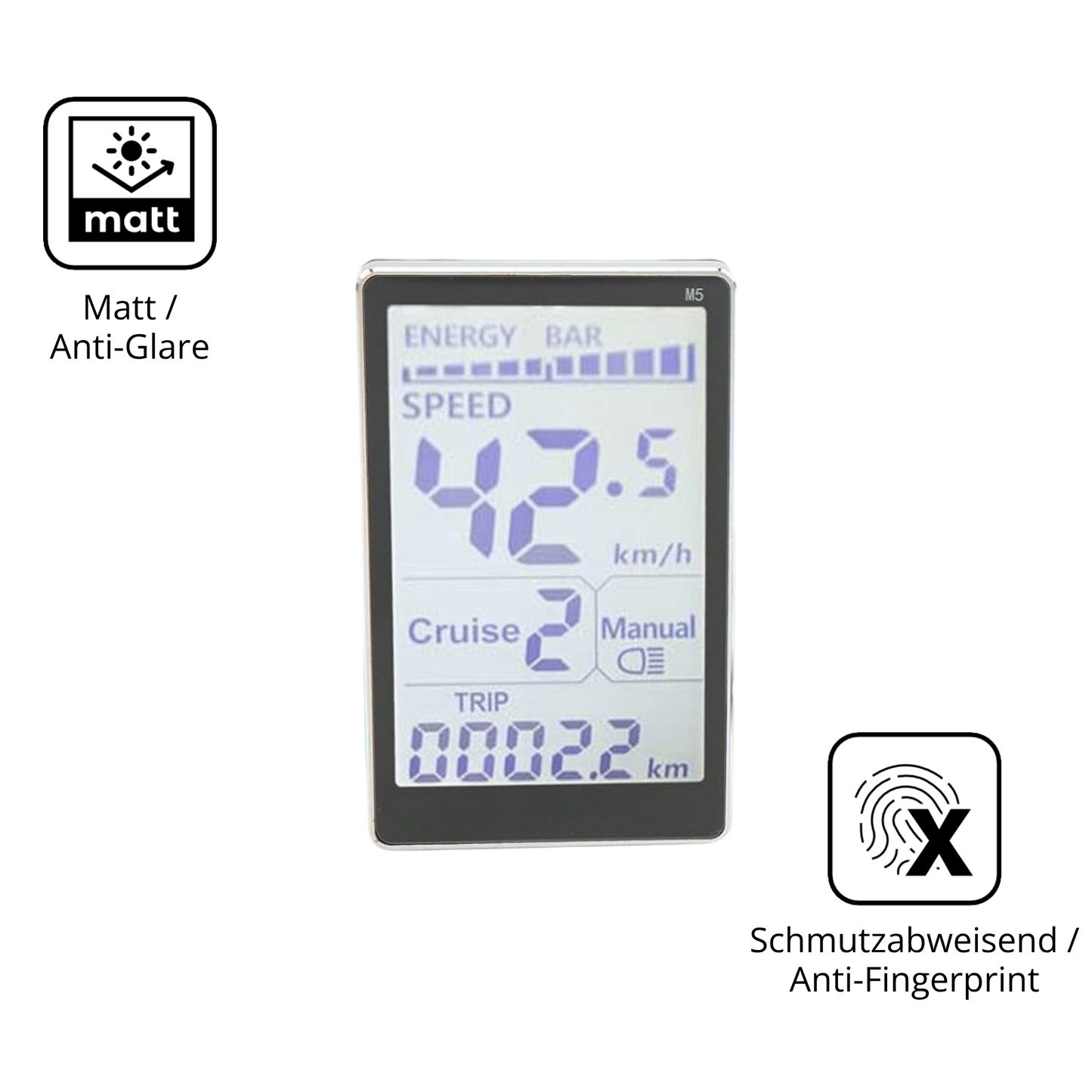 9H Hartbeschichtete, flexible Folie passend zugeschnitten für Asixxsix GPS Fahrradcomputer