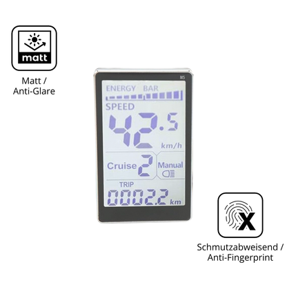 9H Hartbeschichtete, flexible Folie passend zugeschnitten für Asixxsix GPS Fahrradcomputer