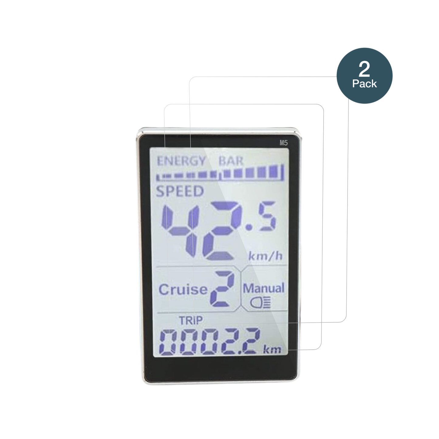 AsixxsixGPS Fahrradcomputer mit aufgebrachter dipos Flex Schutzfolie, glasklare Darstellung ohne Einschränkungen