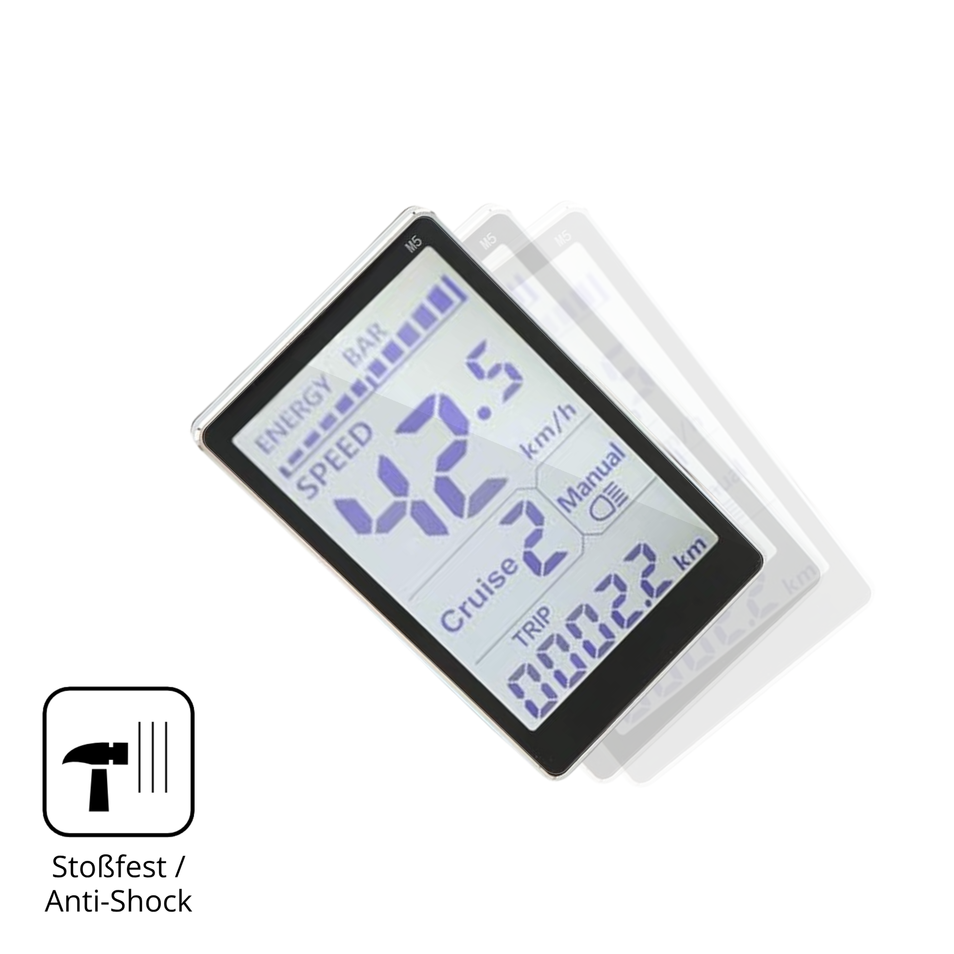 Schutz gegen Kratzer auf dem Asixxsix GPS Fahrradcomputer Glas durch Schlüssel, Stöße gegen die Tischkante oder Stürze